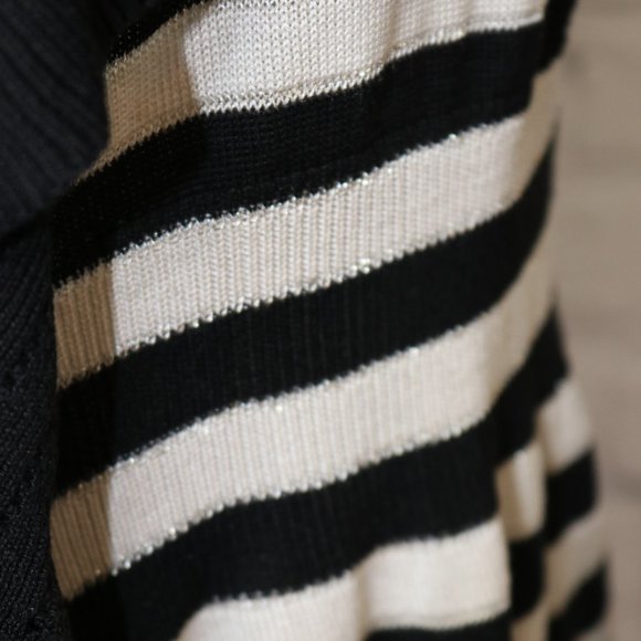 Striped Black and Tan Cardigan - Picture 3 of 8